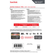SanDisk SDSDXWT-032G-AW6V2 Outdoors Pro SD 4K UHS-I, U3 Card 32GB 2-Pack