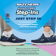 Skechers Women's Hands Free Step-Ins Sonic Lite Slip-On Sandal, Black, Medium Width, Platform Heel
