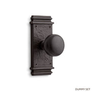 Signature Hardware EHENG.700.40.L/R.DB Griggs Solid Bronze Interior Knob Passage Door Set - Dark Patina