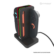Hyperkin Power Spire Controller Charging Station, USB-C Powered, LED Indicators, Charges 4 Joy-Con 2 Controllers, Compact Vertical Design, M07718