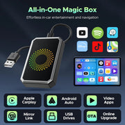 Lamtto AI Box Wireless Carplay Adapter Support, Black