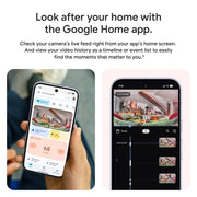 Google Nest Cam Indoor Wired 3rd Gen, 2K HDR Video, Night Vision, 152 Field of View, Two-Way Audio, Gemini Technology, Hazel