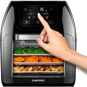 CHEFMAN RJ38-10-RDO-V2 Digital Air Fryer plus Rotisserie Dehydrator Oven Black 10L