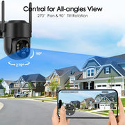 Picturesky Solar Security Cameras Wireless Outdoor, 5G&2.4GHz Cameras for Home Security, (2-Pack)