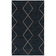 Safavieh Vintage Leather Elijah Geometric Area Rug, Black and Natural, 5 ft x 8 ft, VTL801Z-5