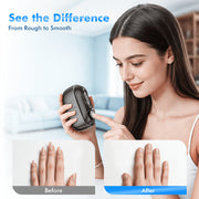 ILAVYO Electric Nail Clippers & Polisher with LED Light, Dual Speed, Rechargeable Nail Trimmer with Debris Storage, Magnetic Cover, Black