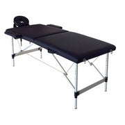 Bocgsfdfgns 2 Sections Folding Portable SPA Bodybuilding Massage Table Black