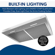 Broan-NuTone Glacier Series 24-Inch Under-Cabinet Range Hood, 300 CFM, White, BCSEK124WW