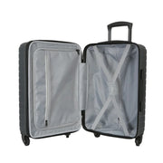 Protege PG25-GRY-20IN Vacationer 20-inch Carry-on Expandable Hardside Luggage Suitcase With 360-Spinner Wheels and Divider Pockets, Silver