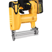 Funnywhale MoocuLynnx 18 Gauge Cordless Brad Nailer and Narrow Crown Stapler, 2-in-1, Compatible with 20V Max Batteries, Includes 1000 Nails and 1000 Staples, Yellow