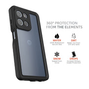 Body Glove Tidal Waterproof Phone Case, Slim Shock-Resistant, Black Clear, Compatible with Motorola Moto G Power 2026 2025, 100145549