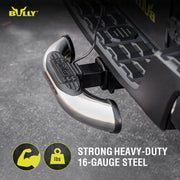 Bully Hitch Step with Integrated LED Brake Light, Chrome Stainless Steel, Fits 2-Inch Receivers, Anti-Skid Pad, CR-600L