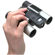 Bushnell 11-1025 ImageView 10x25 Binoculars with Integrated Digital Camera, Silver and Black, Compact Design