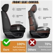 AOMSAZTO ZY002-014-BLKLINE Custom Seat Covers for Ford F150 2009-2026 F250/F350/F450 2017-2026: 5 Seat Full Set, Black