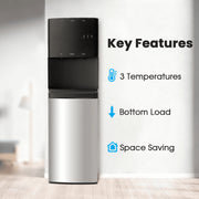 TMWINGS Bottom Loading Water Dispenser, Compressor Cooling, Stainless Steel Body, Aluminum Motor, High Dispensing Area, Safety Lock, YSJ