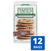 Tate's Bake Shop Gluten Free Chocolate Chip Cookies, Thin Crispy Texture, 12 Pack of 7 Oz Bags