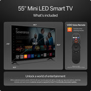 VIZIO 55 in Mini LED Quantum 4K QLED HDR Smart TV, Black, VQM55C-10