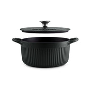 Tramontina Mesa 3.5 Quart Enameled Cast Iron Dutch Oven, Black, Round, Oven Safe up to 500F, Induction Compatible