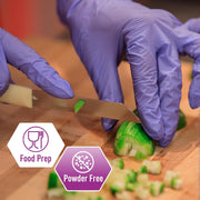 MedPride Nitrile Disposable Gloves, Powder-Free, Latex-Free, Textured Fingertips, Blue and Purple, Small, 1000-Pack