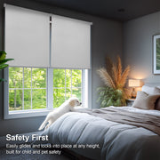 Chicology Cordless Blackout Roller Window Shades, Room Darkening, Privacy, Byssus White, 32 in W x 72 in H, Easy Install, RSBW3272