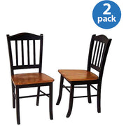 Boraam 30536 Shaker Chair, Black/Oak, Set of 2