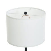 Mainstays TL74508WMDO Glass End Table Floor Lamp with White Shade, Matte Black, 17