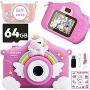 XL-830 12MP Funny Children's Camera - Unicorn, 64G SD Card Included