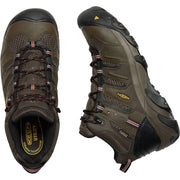 KEEN Utility 1022098 Lansing Mid Waterproof Steel Toe Work Boots for Men - Cascade Brown/Brindle - 9.5M