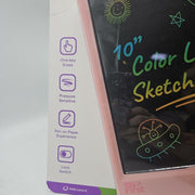 myFirst Sketch Pro Neo 10 in Color LCD Writing Tablet 2 Pack, Pink and White, Educational Drawing Pad for Kids LCD21