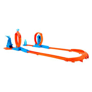 Mattel Hot Wheels Track Creator Triple Loop Pack, 24-Piece Speed Snap Track Set with 1:64 Scale Die-Cast Car, Multicolor