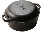 Lodge L8DD3 Logic Cast Iron 5 Quart Double Dutch Oven