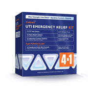 Cadence OTC 4-in-1 Urinary Tract Infection Emergency Relief Kit with Test Strips, Maximum Strength Pain Relief, Infection Control Tablets, pH Power Flush