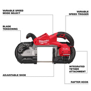 Milwaukee 2929-20 M18 FUEL 18V Lithium-Ion Brushless Cordless Deep Cut Band Saw (Tool-Only)