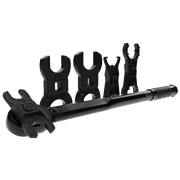 Wheeler 1196191 XL F.A.T. Wrench with Complete AR-15 Crowfoot Set, Black