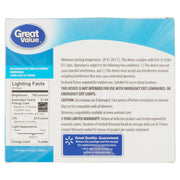 Great Value GVRLBR3065W50KD LED Light Bulbs, 9W Dimmable Daylight 2pk