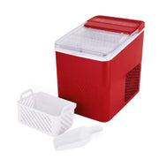 Mainstays MS5502550614-09 Sedona Countertop Ice Maker, Red, 9 Bullet Cubes, 2 Ice Sizes, 26 lbs/24 Hrs with Removable and Washable Ice Tray and Scoop, Self-Cleaning Feature