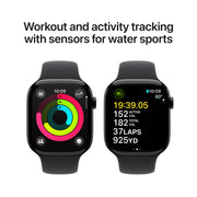 Apple Watch Gen 10 Series 10 46mm Jet Black Aluminum - Black Sport Band 3N496LW/A