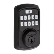 Kwikset 99420-003 Aura Single-Cylinder Smartkey Electronic Deadbolt, Matte Black
