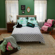 Wicked Velvet Full Bed in a Bag Comforter Sheet Set with Reversible Emerald City Design, Microfiber Sheets, Pillow Shams, and Velvet Storage Tote, 7A2246