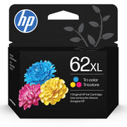 HP 62XL High Yield Tri-Color Ink Cartridge, 600 Page Yield, Compatible with HP ENVY and OfficeJet Series, HEWC2P07AN