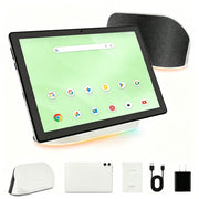 AEEZO 10.1 Inch Tablet PC, Octa-Core Processor, 14GB RAM, 64GB ROM, WiFi 6, Bluetooth 5.3, Dual Camera, AI Stereo Speaker Base, White, AEEZO10-64GB-WH