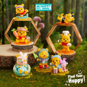 Just Play Disney Winnie the Pooh Hunny Crew Designer Collectible Toy Figure with Shimmery Finishes, 4 Inch, 46458