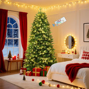 Alupssuc 5.5ft Upgraded Prelit Artificial Hinged Christmas Tree w/250 Color Changing RGB Lights