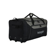 Wrangler 36-Inch Jumbo Collapsible 3-Wheel Rolling Locker Duffel, Black, Oversized Travel Bag, WRW-83036-001