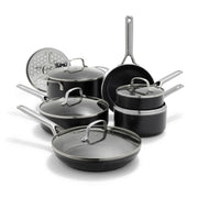 OXO 12 Piece Nonstick Aluminum Cookware Set, Matte Black