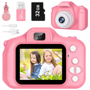 Rirool TIO-MCER-164 HD Kids 13MP Selfie Photo Digital Camera, Pink
