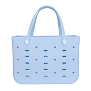 Mainstays Large All Purpose Flex Laundry Tote, Waterproof, Washable, Pale Blue, 18in W x 8.75in D x 13in H