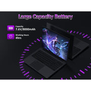 KurieTim Laptop Computer Intel N150 Quad-Core Processor 32GB DDR4 RAM 1TB SSD 15.6 in FHD IPS Display Backlit Keyboard Windows 11 Pro