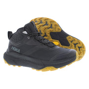 Hoka Transport Hike GTX Men's Hiking Shoes, Waterproof GORE-TEX, Vibram Megagrip Outsole, Black, 12 Medium, 1172912-BBLC