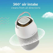 Bionaire BAP0041UVWH True HEPA 360 UV Air Purifier, Home Air Purifier with True HEPA Air Filter, Medium Room
